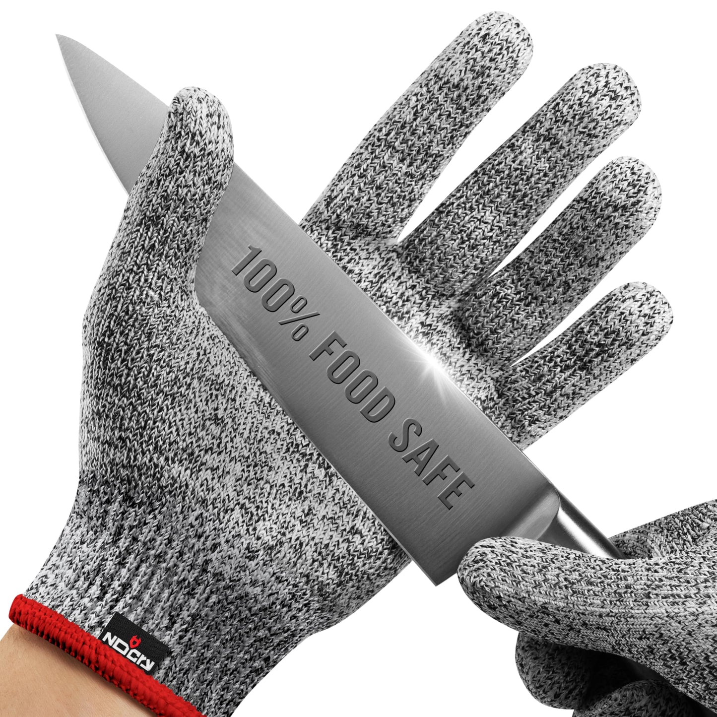 Premium Cut Resistant Gloves Food Grade — 100% Food Safe — Level 5 Meat Cutting Glove for Chefs & Butchers — Perfect Mandoline Glove or Oyster Shucking Gloves with Superior Comfort & Dexterity