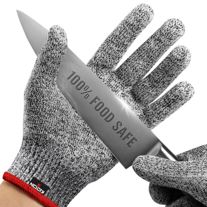 Premium Cut Resistant Gloves Food Grade — 100% Food Safe — Level 5 Meat Cutting Glove for Chefs & Butchers — Perfect Mandoline Glove or Oyster Shucking Gloves with Superior Comfort & Dexterity