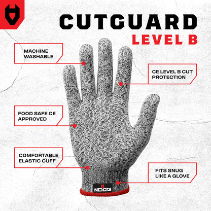 Premium Cut Resistant Gloves Food Grade — 100% Food Safe — Level 5 Meat Cutting Glove for Chefs & Butchers — Perfect Mandoline Glove or Oyster Shucking Gloves with Superior Comfort & Dexterity