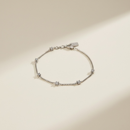 AC Gold Plated Bracelet with Colored Zircon Gemstone