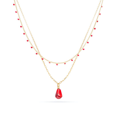 Seed of Life Necklace Set – Pomegranate Seed