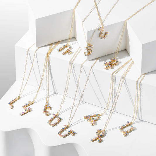 Armenian Initials Pastel Necklace
