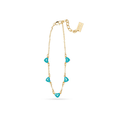 Heartfelt Charm: Chain of Hearts Bracelet