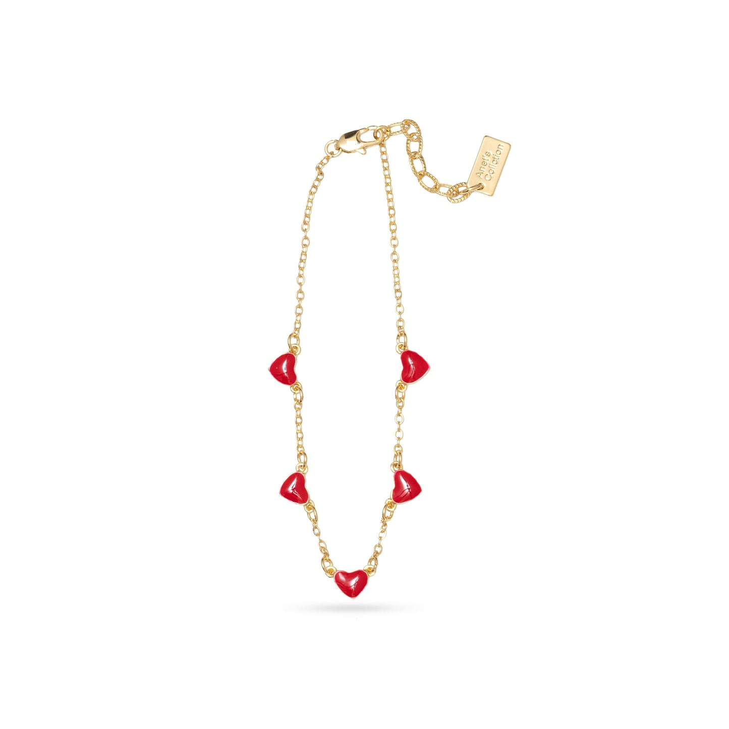Heartfelt Charm: Chain of Hearts Bracelet