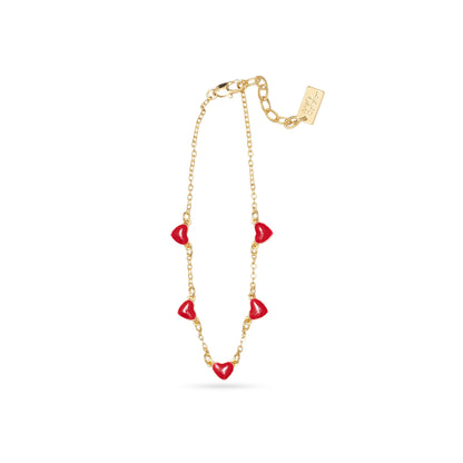 Heartfelt Charm: Chain of Hearts Bracelet