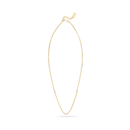 AC Gold Plated Necklace with Colored Zircon Gemstone