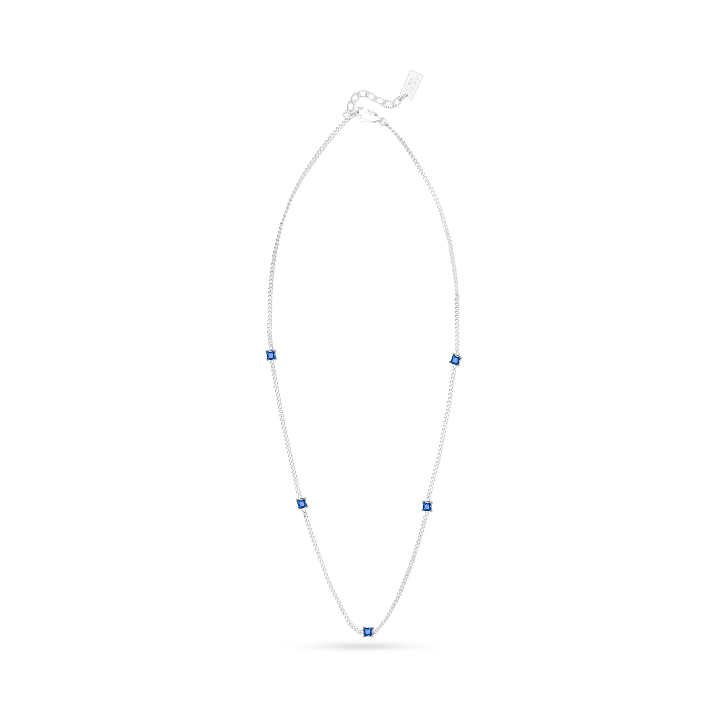 AC Gold Plated Necklace with Colored Zircon Gemstone