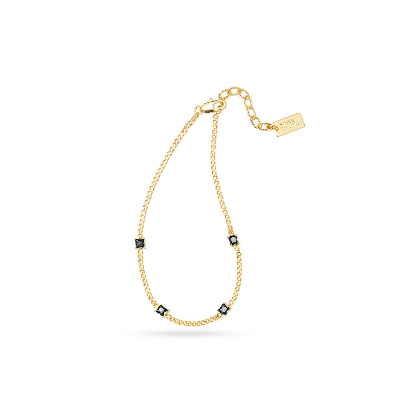 AC Gold Plated Bracelet with Colored Zircon Gemstone