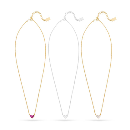 AC Heart Necklace with Gemstone