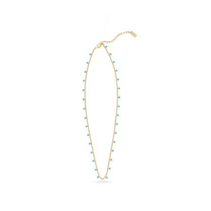 Heart-Shaped Turquoise Necklace with Gemstones
