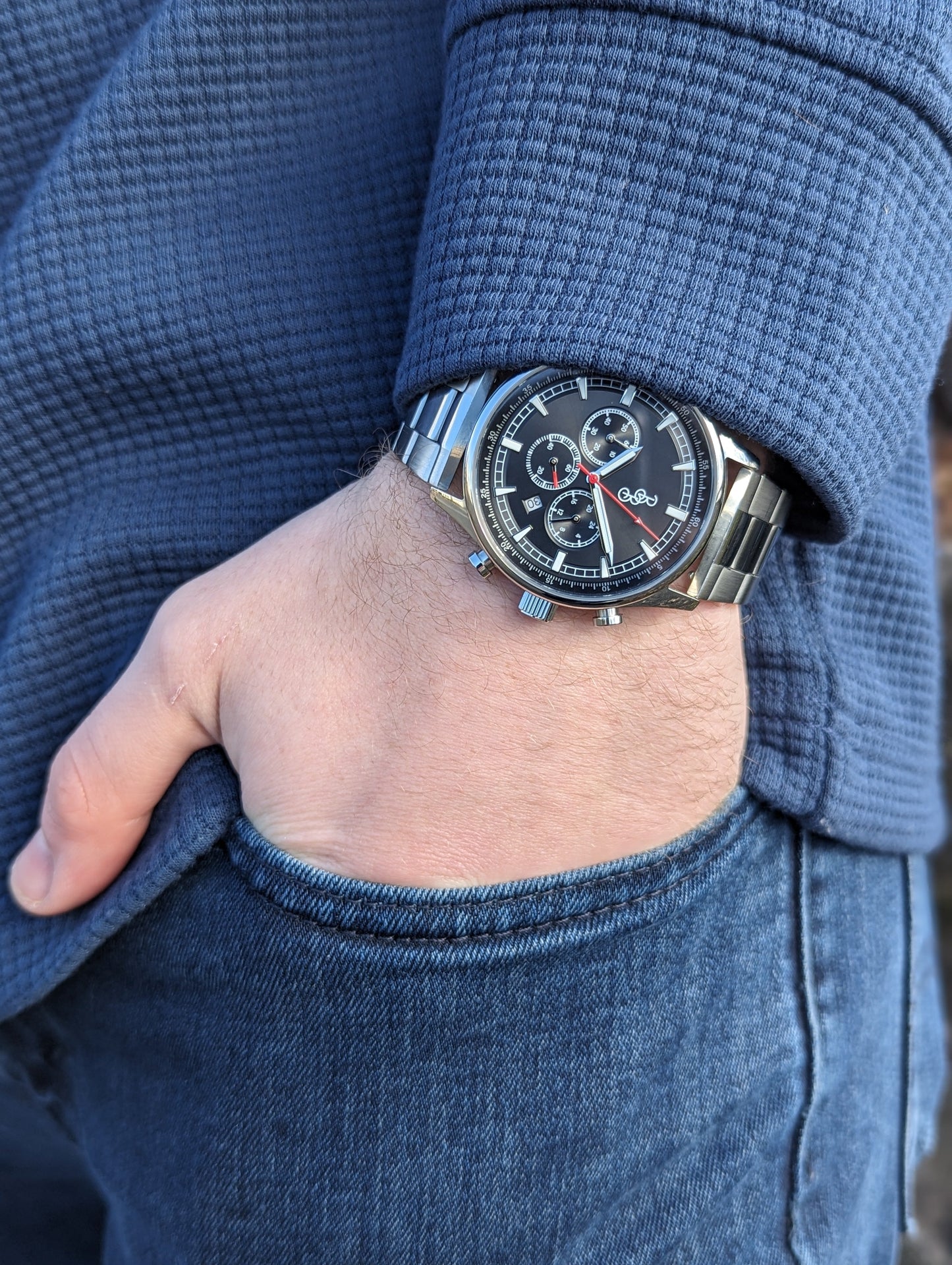 wristwatch Black Sport Chronograph