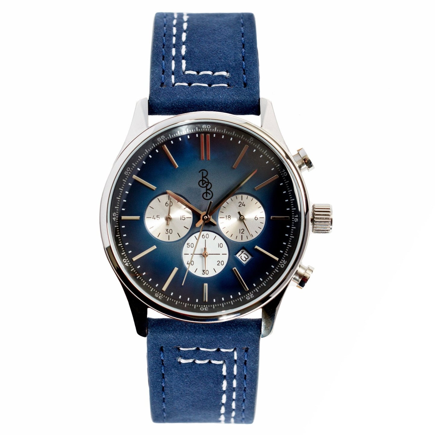 wristwatch Blue Retro Chronograph