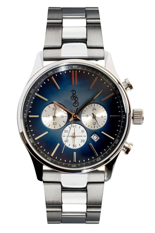 wristwatch Blue Retro Chronograph