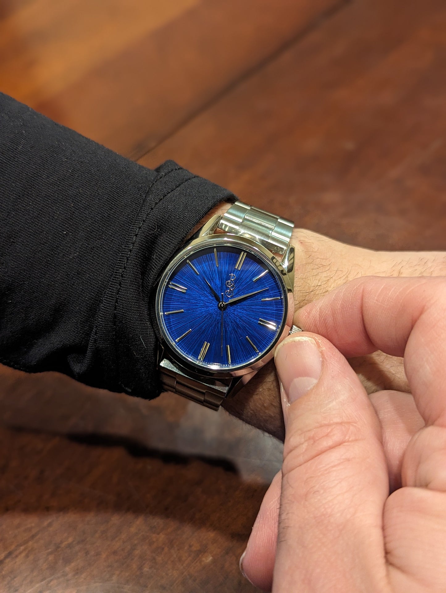 wristwatch Blue Sunburst Watch