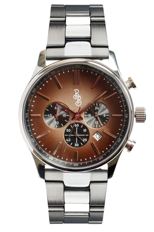 wristwatch Brown Retro Chronograph