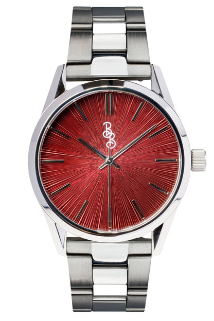 wristwatch Burgundy Sunburst Watch