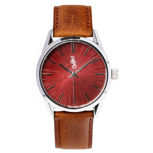 wristwatch Burgundy Sunburst Watch