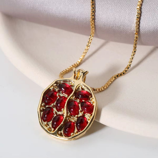 Eternal Bloom Pomegranate Pendant Necklace