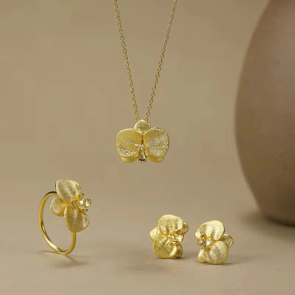 Orchid Pendant Necklace