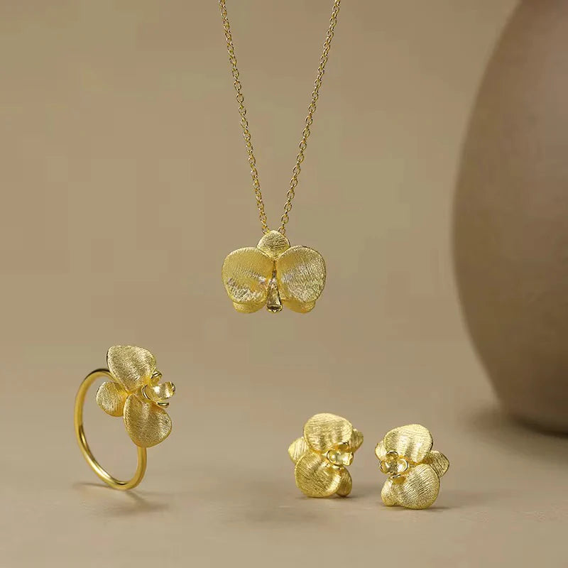 Orchid Stud Earrings