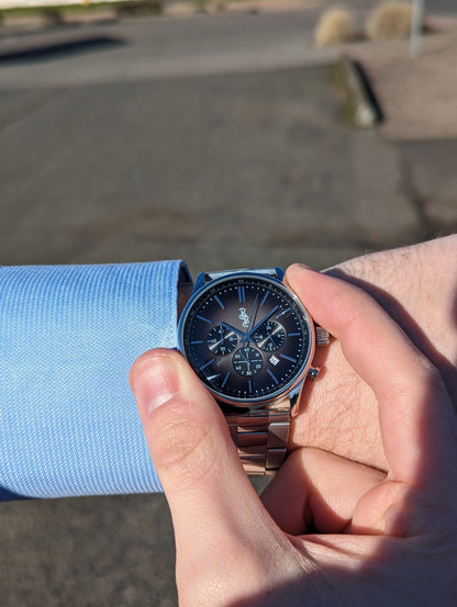 wristwatch Gray Retro Chronograph