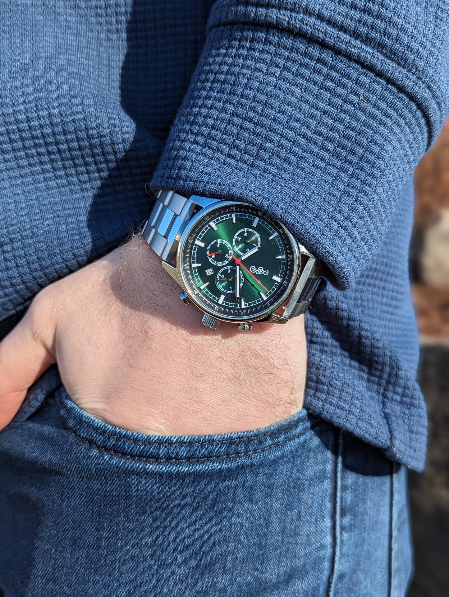 wristwatch Green Sport Chronograph