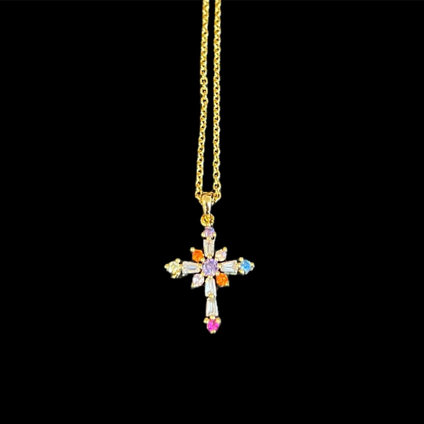 Colorful Cross Necklace