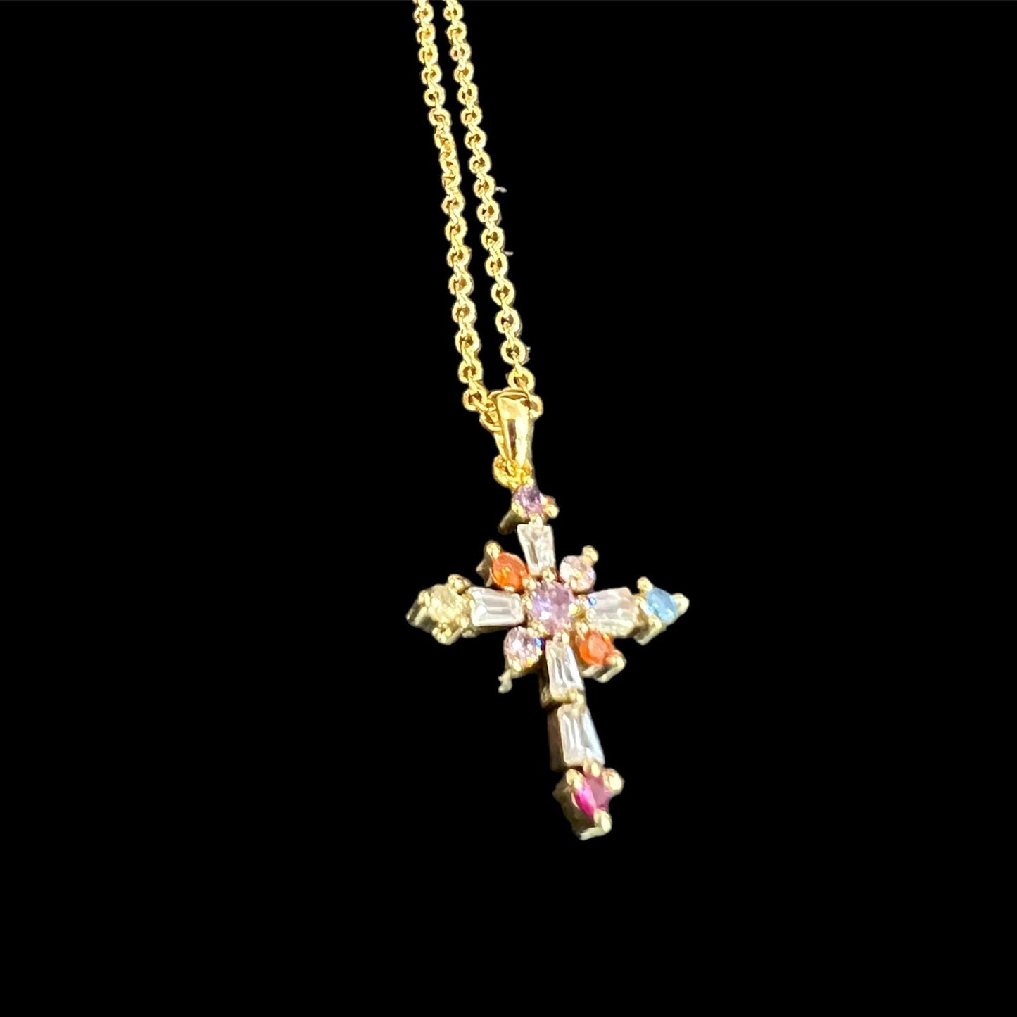 Colorful Cross Necklace