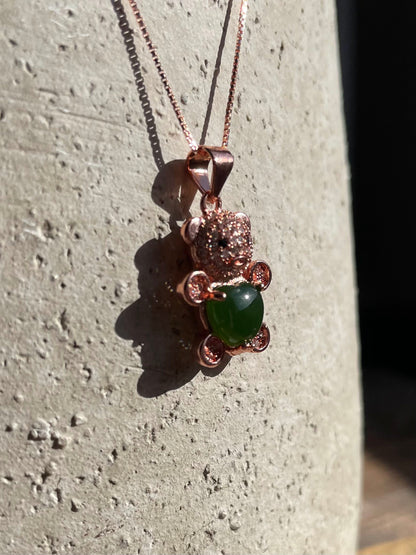 Jade Bear Pendant