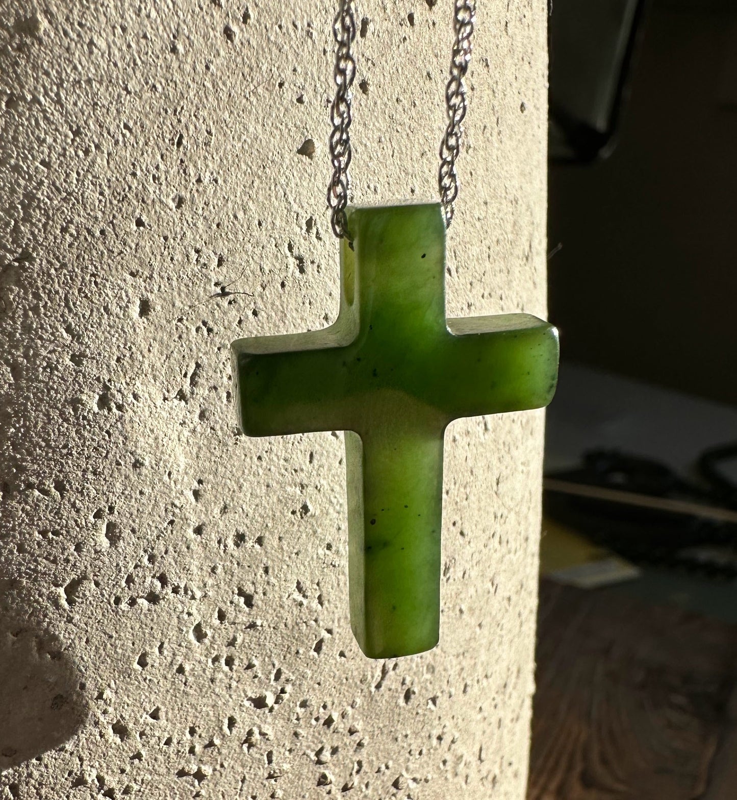 Charms & Pendants jewelry Jade Cross Pendant, 30mm