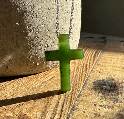 Charms & Pendants jewelry Jade Cross Pendant, 30mm