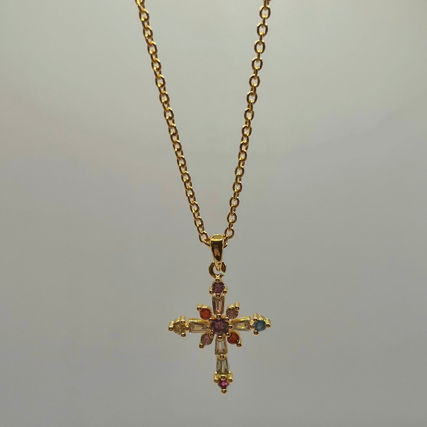 Colorful Cross Necklace