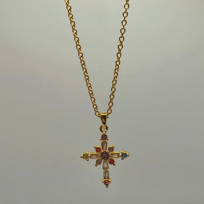 Colorful Cross Necklace