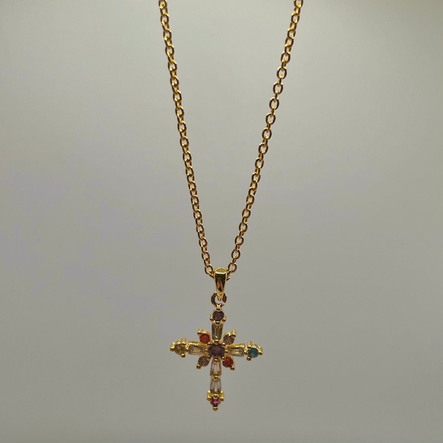 Colorful Cross Necklace
