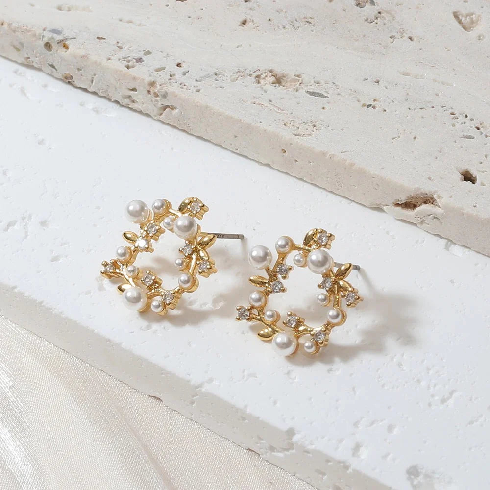 Pearl Wreath Earrings