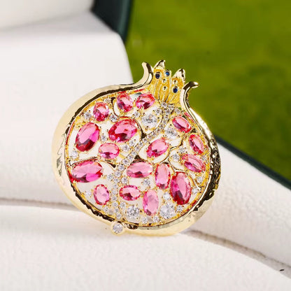 Sparkling Pomegranate Brooch