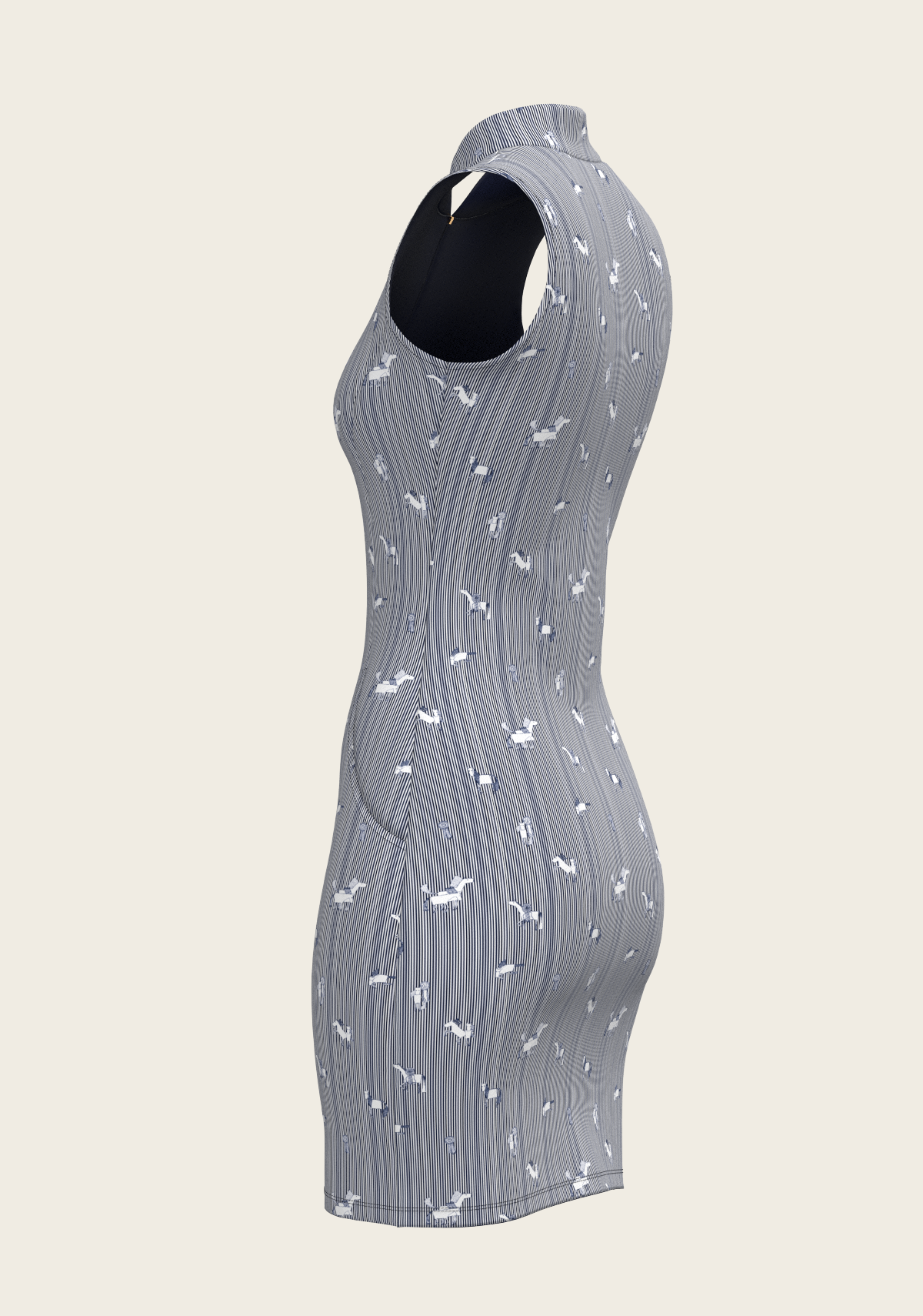 Navy Stripes Golf Dress