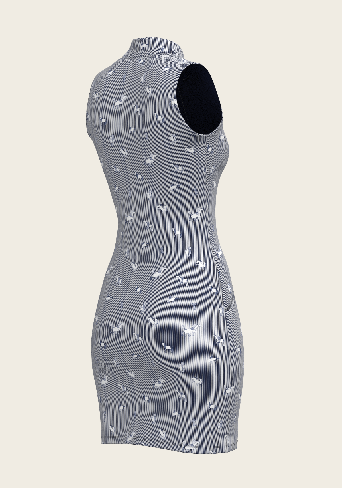 Navy Stripes Golf Dress