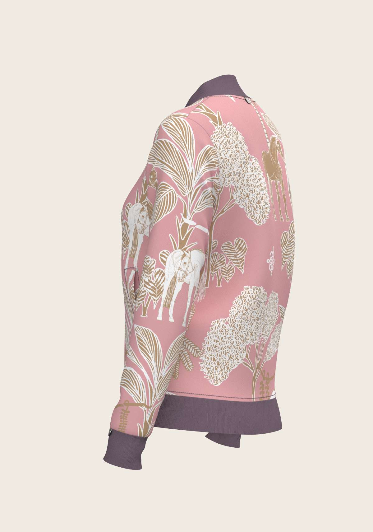  Poppy Seed Island Horses Reversible Jacket