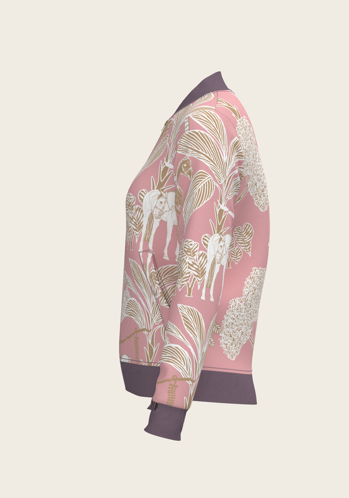 Poppy Seed Island Horses Reversible Jacket