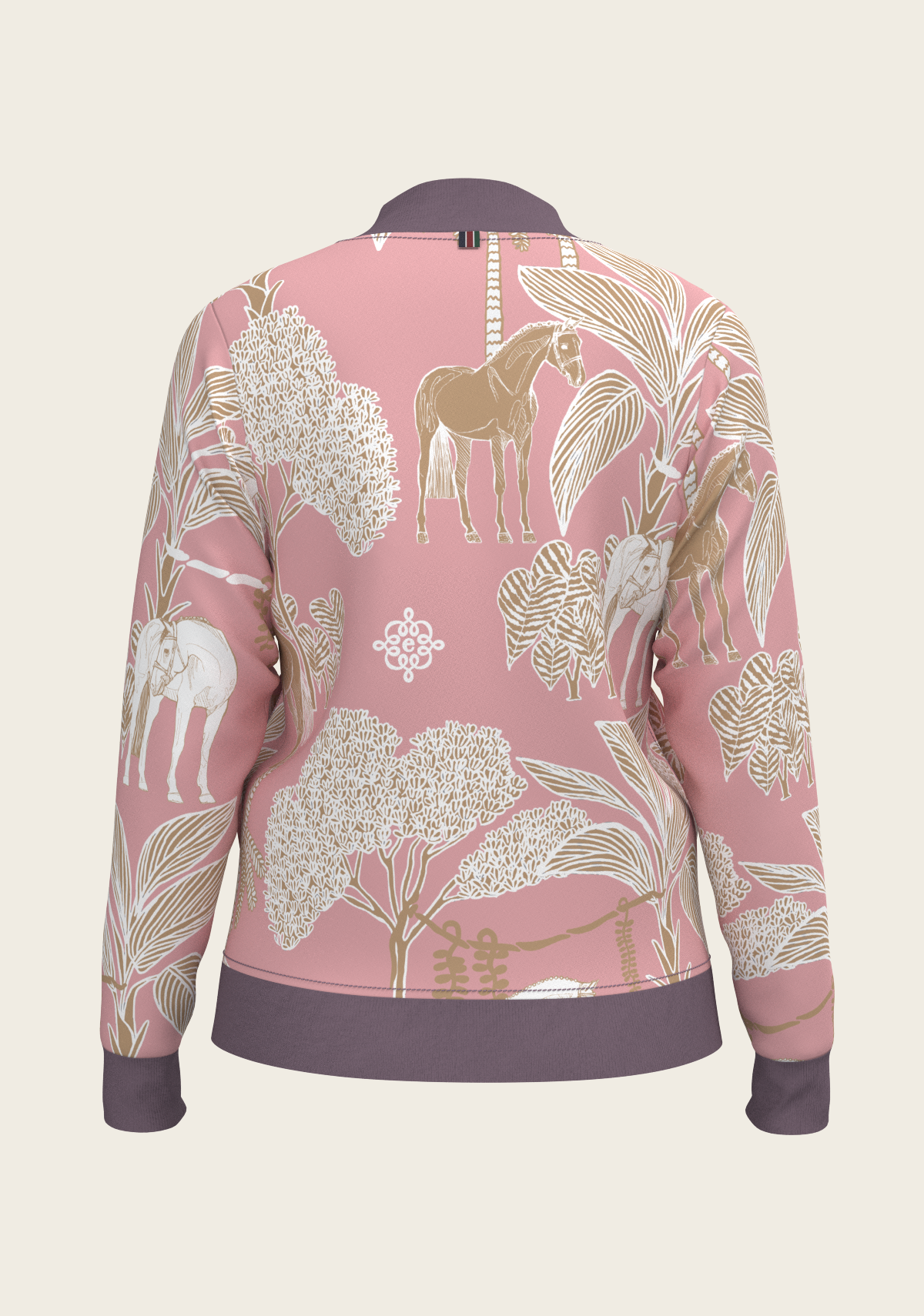  Poppy Seed Island Horses Reversible Jacket