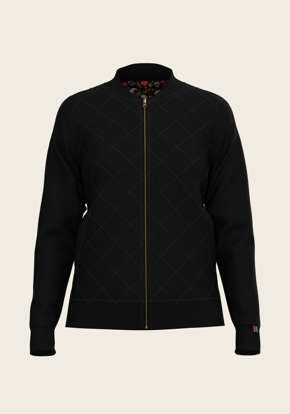  Bouquet on Black Reversible Jacket