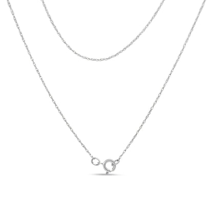 14K White Gold 1 7/8 cttw Princess and Baguette Cut Mixed Geometry Diamond Pendant Necklace (G-H, SI1-SI2)