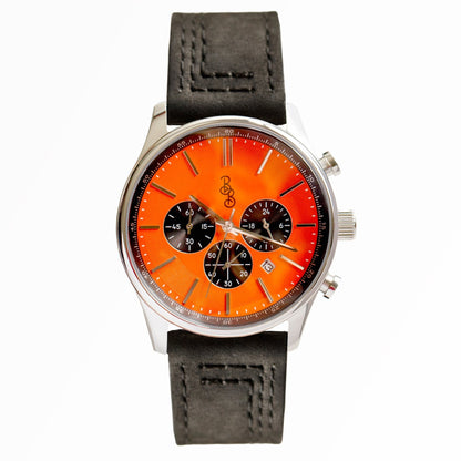 wristwatch Orange and Black Chronograph
