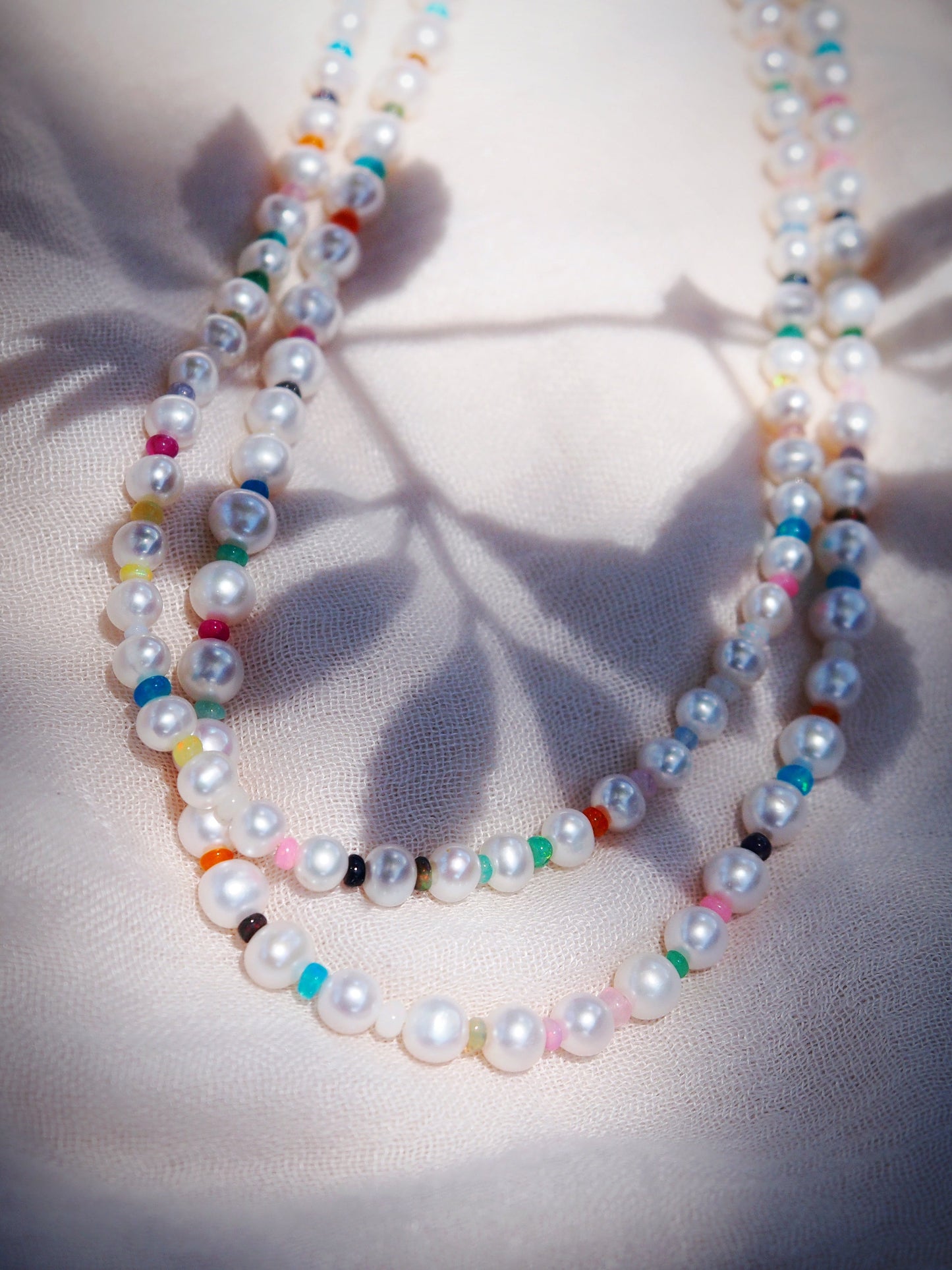 Rainbow Opal and Pearl Necklace - Makalani