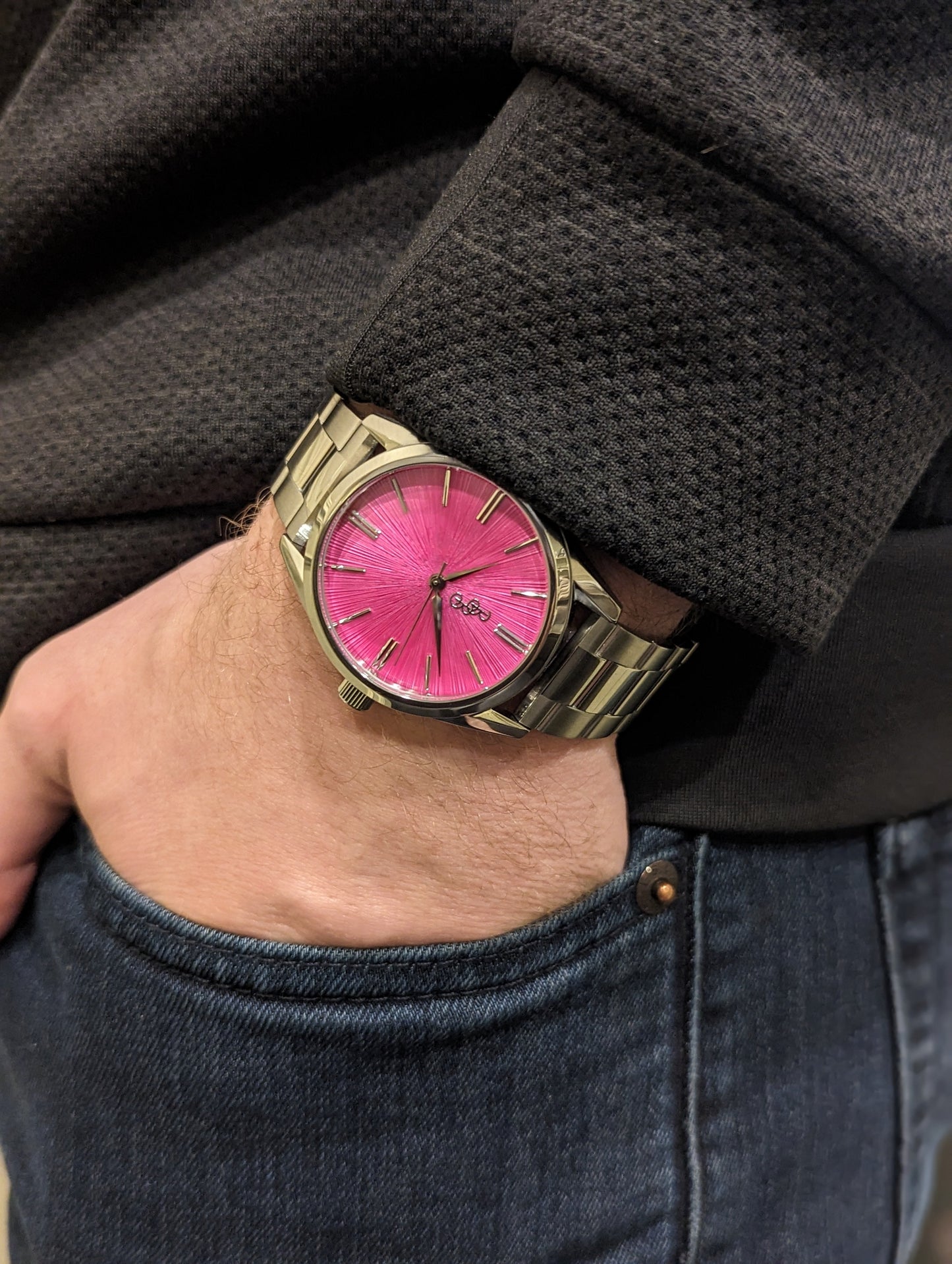 wristwatch Pink Sunburst Watch