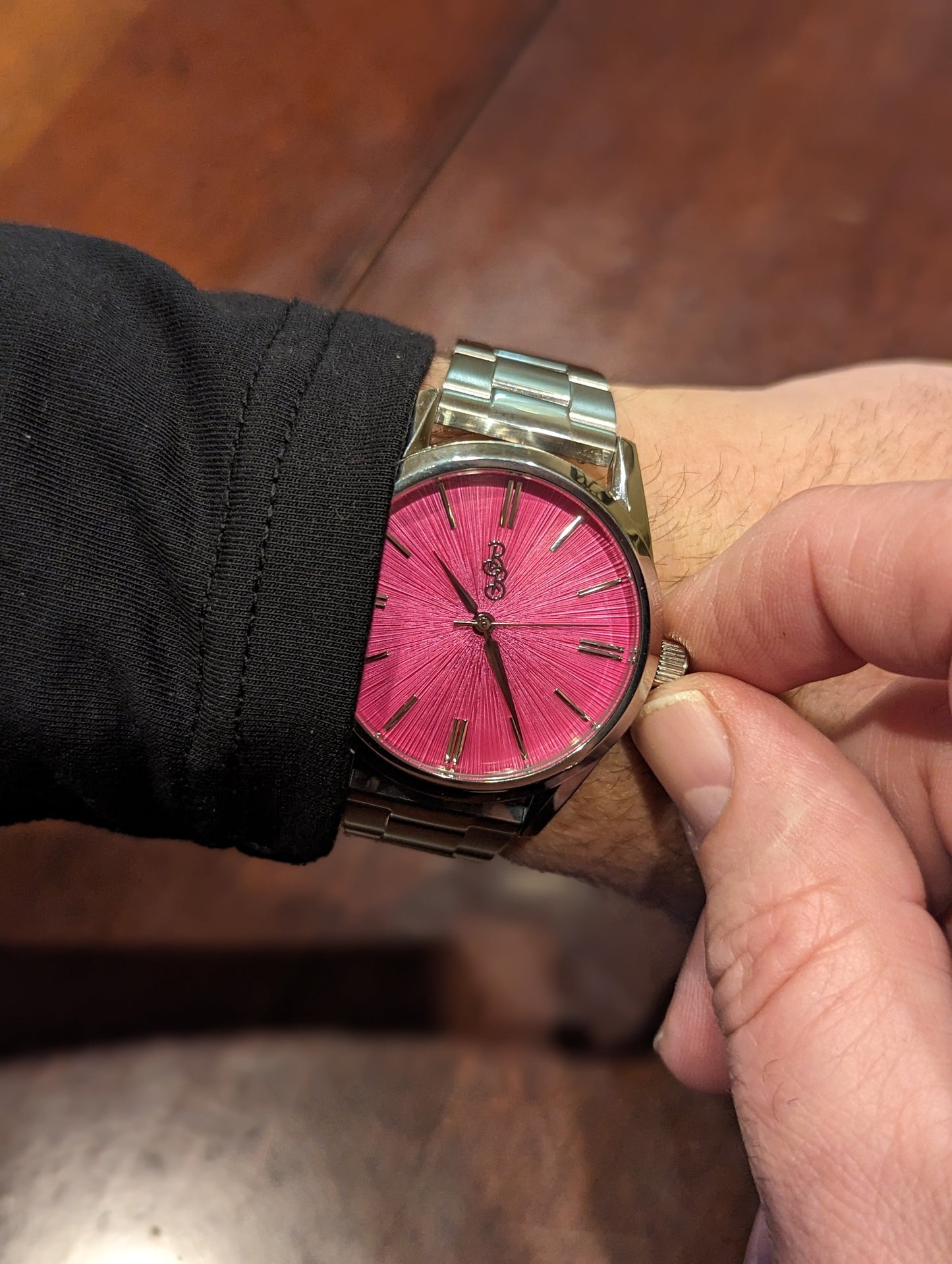 wristwatch Pink Sunburst Watch