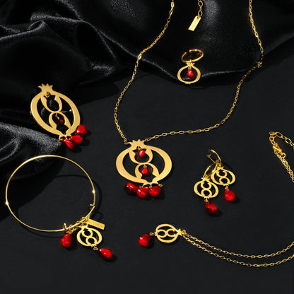 Pomegranate Gold Plated Necklace
