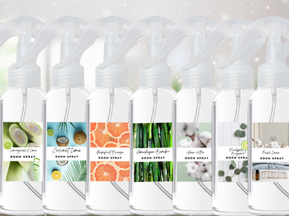 Fresh & Clean Room and Linen Spray Collection – Crisp, Light, and Uplifting Scents