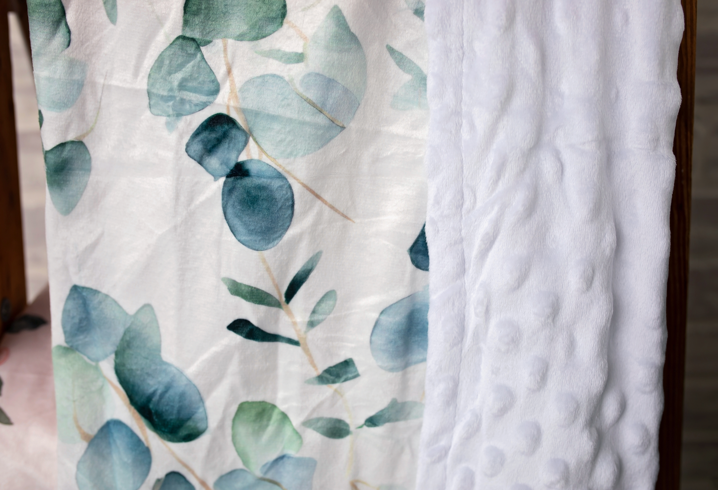 Eucalyptus Embrace Minky Blanket for baby
